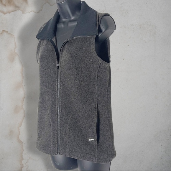 WOOLRICH Full Zip Sweater Vest with Pockets Brown and Black Size Extra Small - Picture 3 of 12